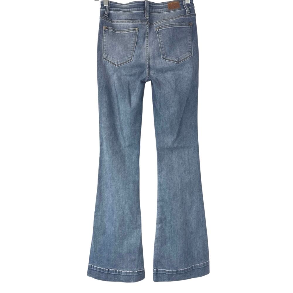 Judy Blue Mid-Rise Trouser Flare Blue Jeans Size 5/27 *82163 EUC - Picture 4 of 14